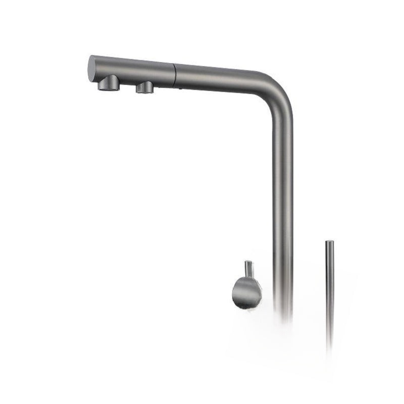 Cross-Border Russian Popular Pull-Out Kitchen Faucet Hot and Cold Sink Sink Three-In-One Dual-Use Pure Water Faucet