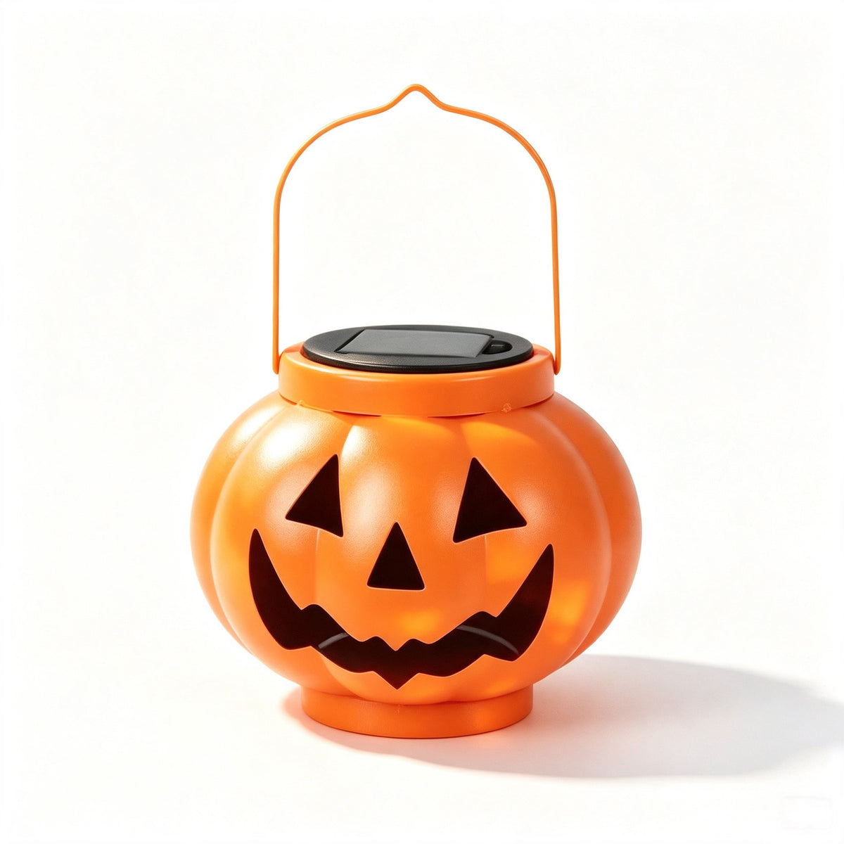 Solar Iron Lantern Pendant Halloween Pumpkin Lantern Outdoor Garden Decoration