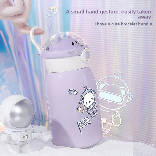 Children Insulated Straw Water Bottle