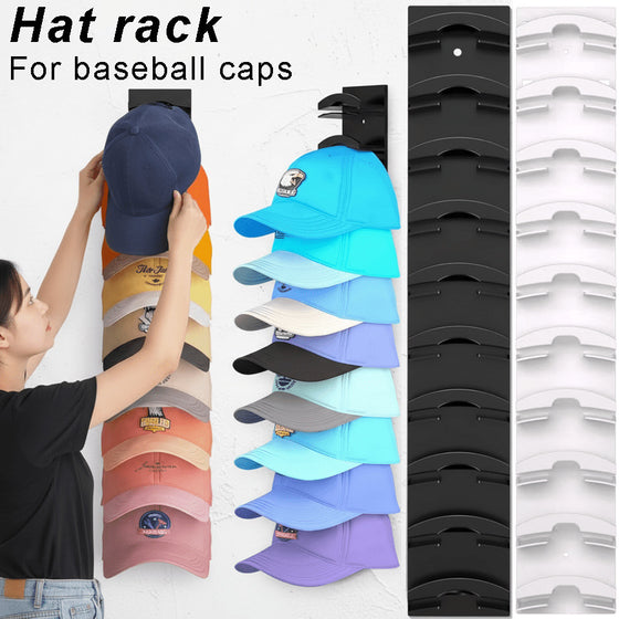 Wall-mounted storage hat rack