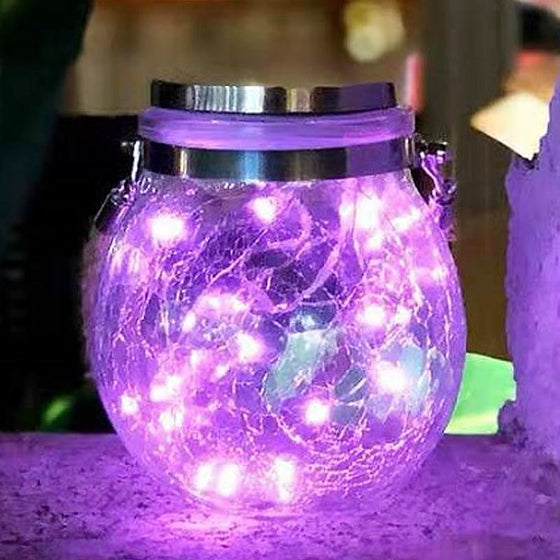 Solar Cracked Glass Bottle Light Garden & Outdoor product image 4