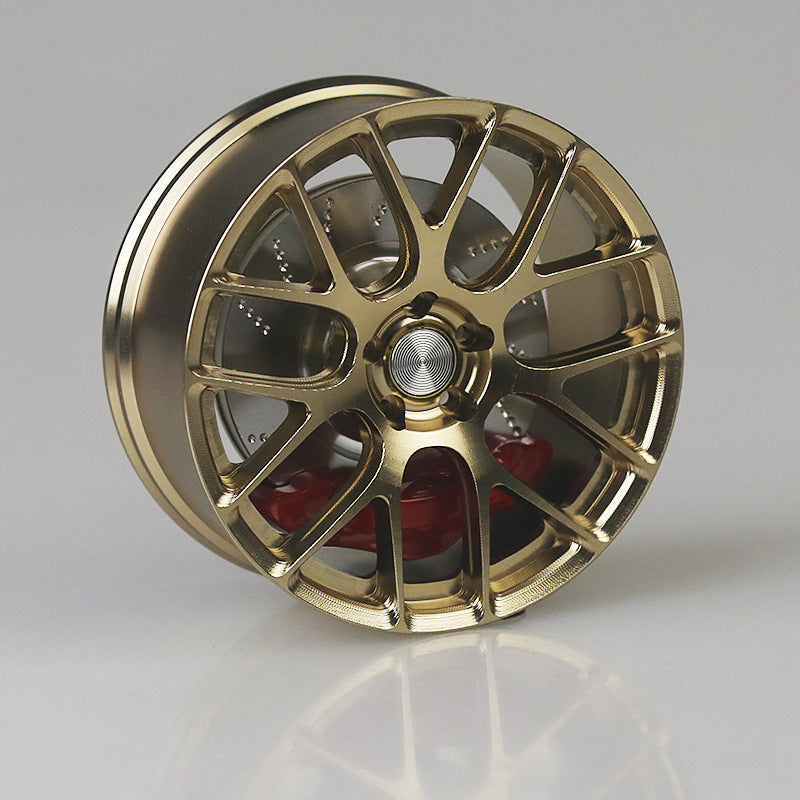 Aluminum Alloy Rotating Wheel Hub Car Magnetic Air Vent Fidget Spinner Ornament