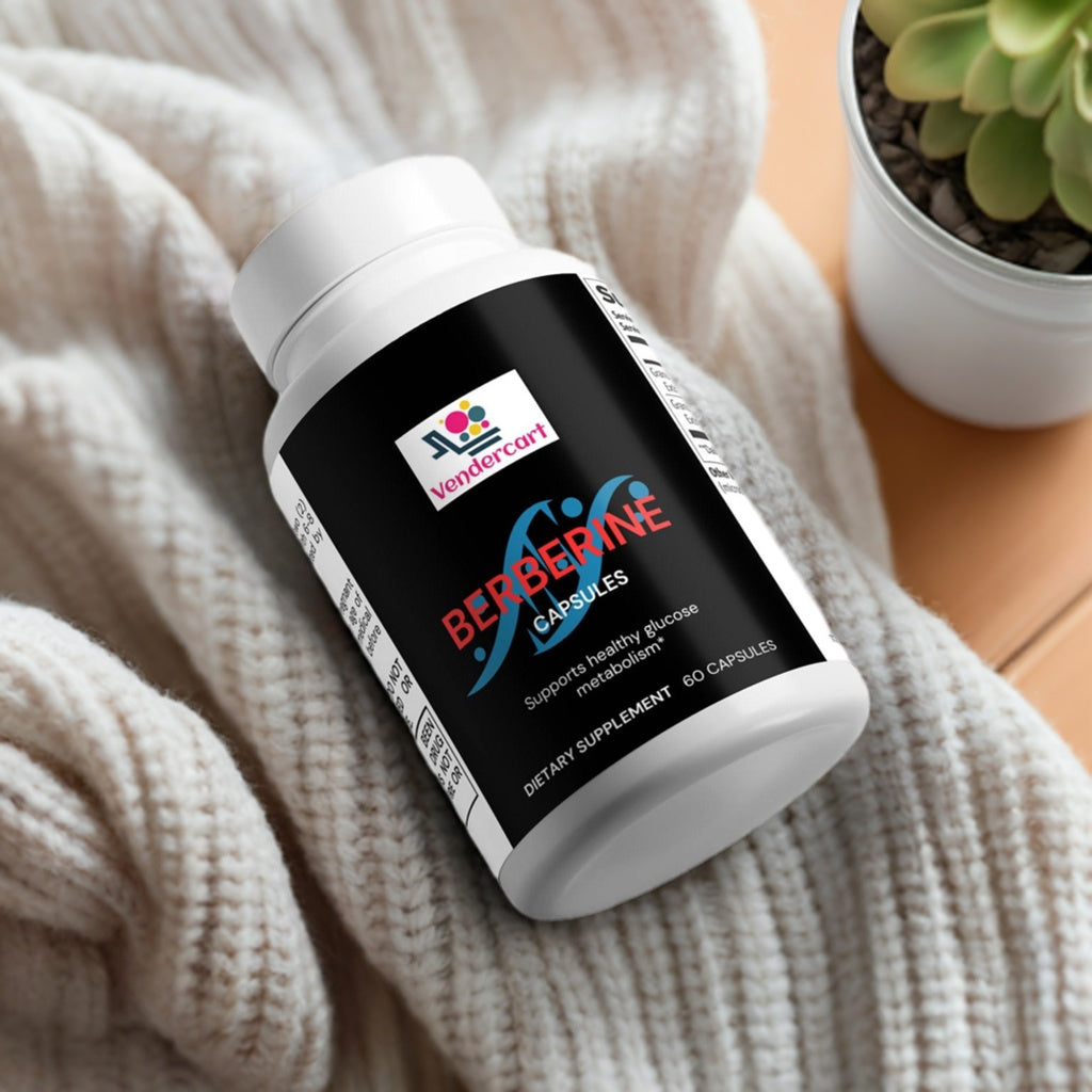 Berberine supplement bottle for daily wellness routine