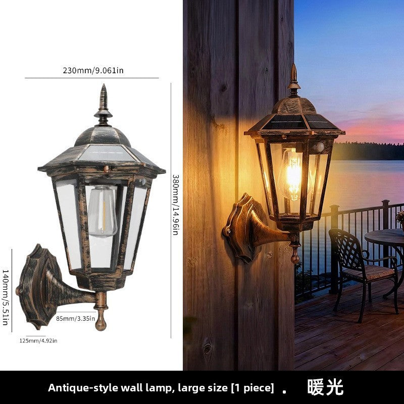 Solar Powered Outdoor Wall Light with Motion Sensor