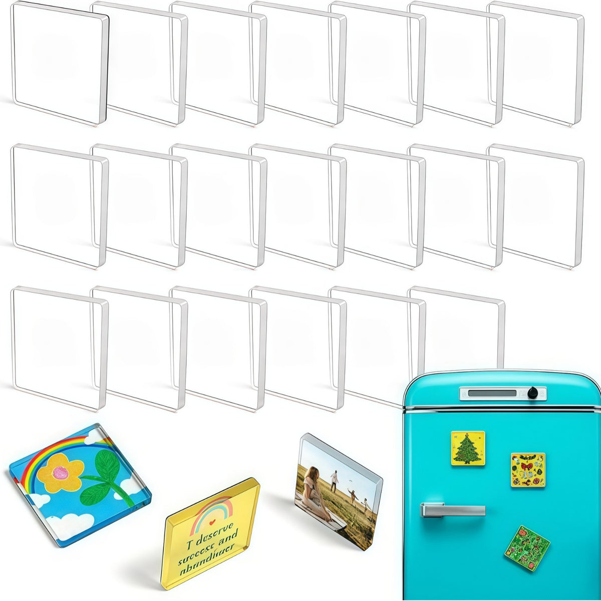 Transparent Acrylic Refrigerator Magnets