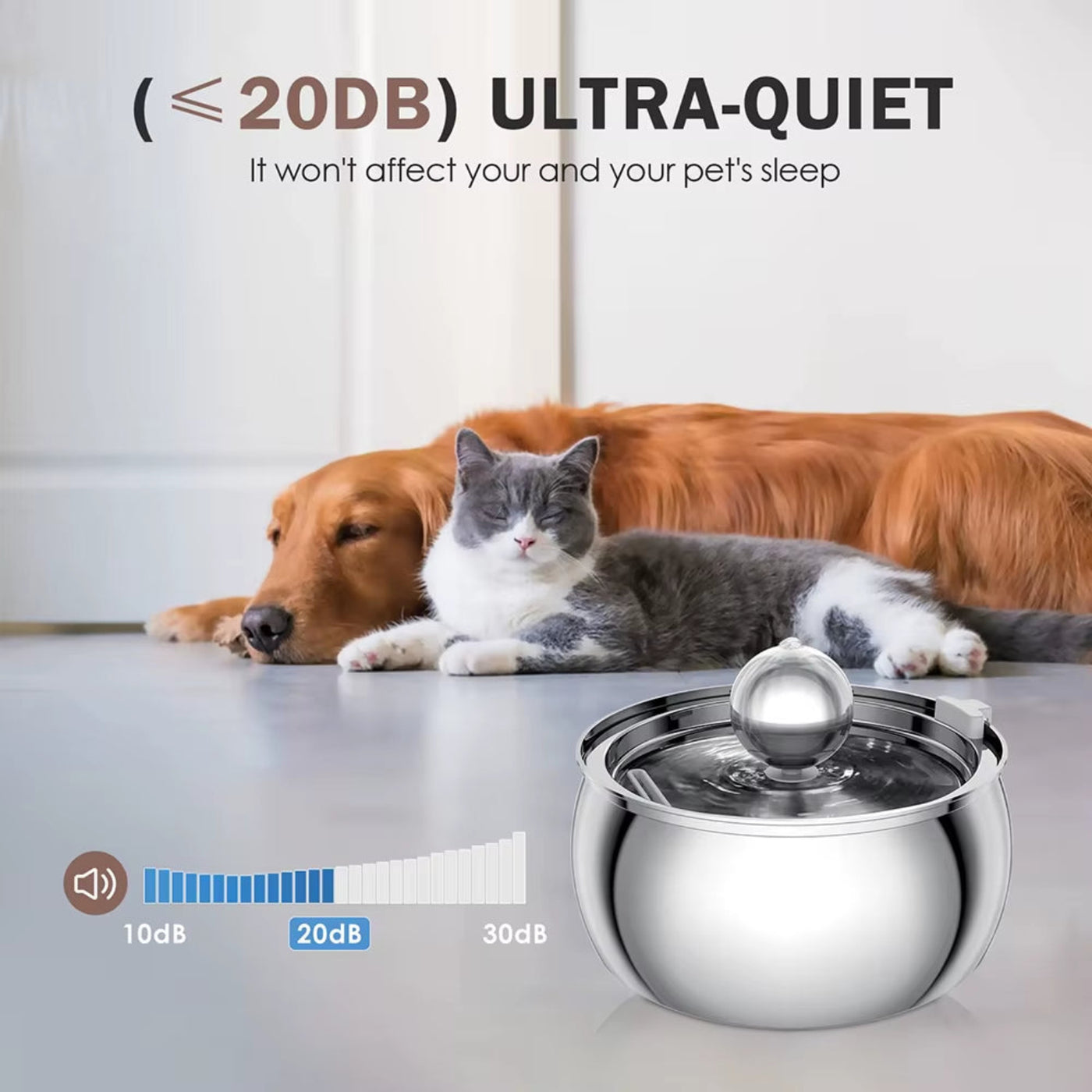 AquaPure automatic pet water fountain disassembled for cleaning
