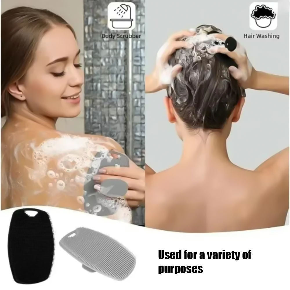 Oval Silicone Bath and Shampoo Brush