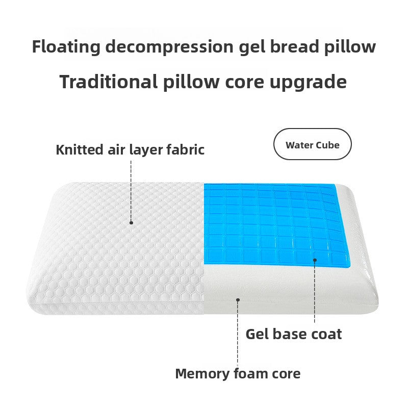 Cooling Gel Memory Foam Pillow Slow Rebound Ergonomic Rectangular Sleeping Pillow with Breathable Cover