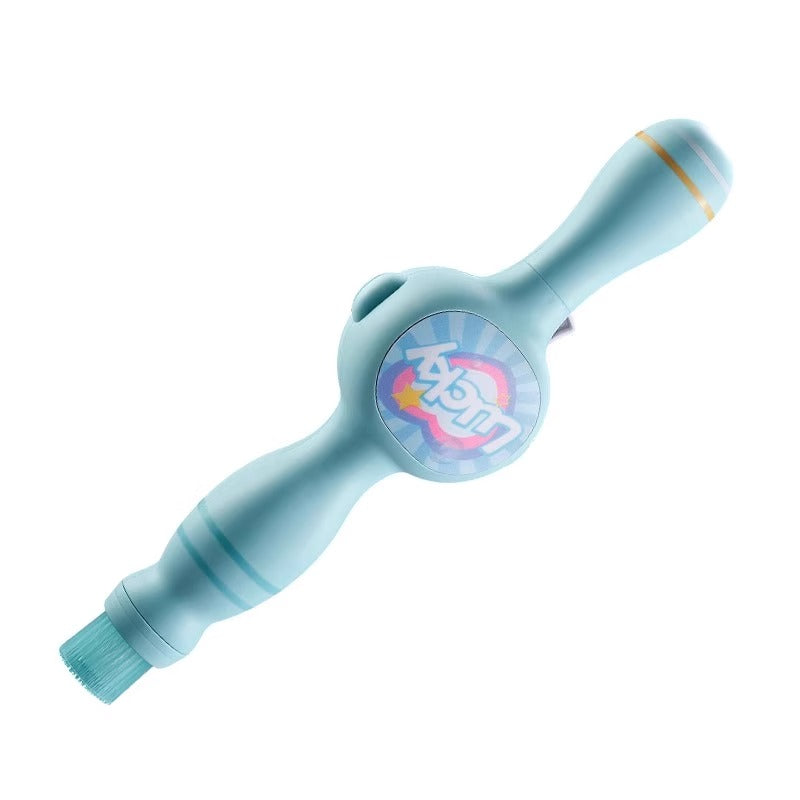 Rechargeable Smoke Bubble Gun Toy with Light Effects for Kids