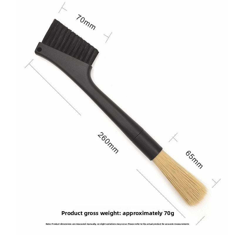 Coffee Machine Dual-Head Detachable Soft Bristle Cleaning Brush
