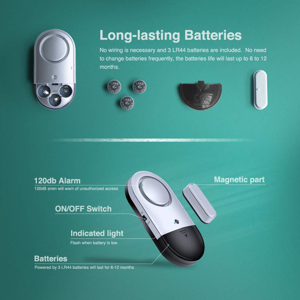 Wireless Magnetic Contact Window Door Alarm High Decibel Home Security Anti-Theft Alert