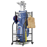 Golf bag rack assembly hardware and parts