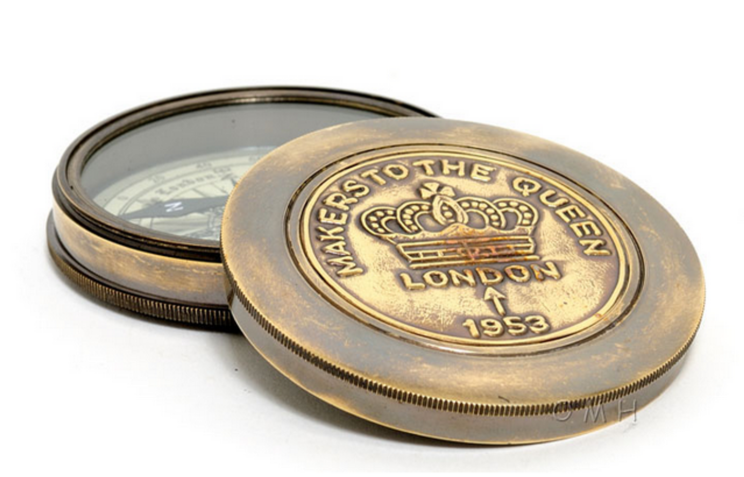 Makers to the Queen Poem Compass Replica with Case
