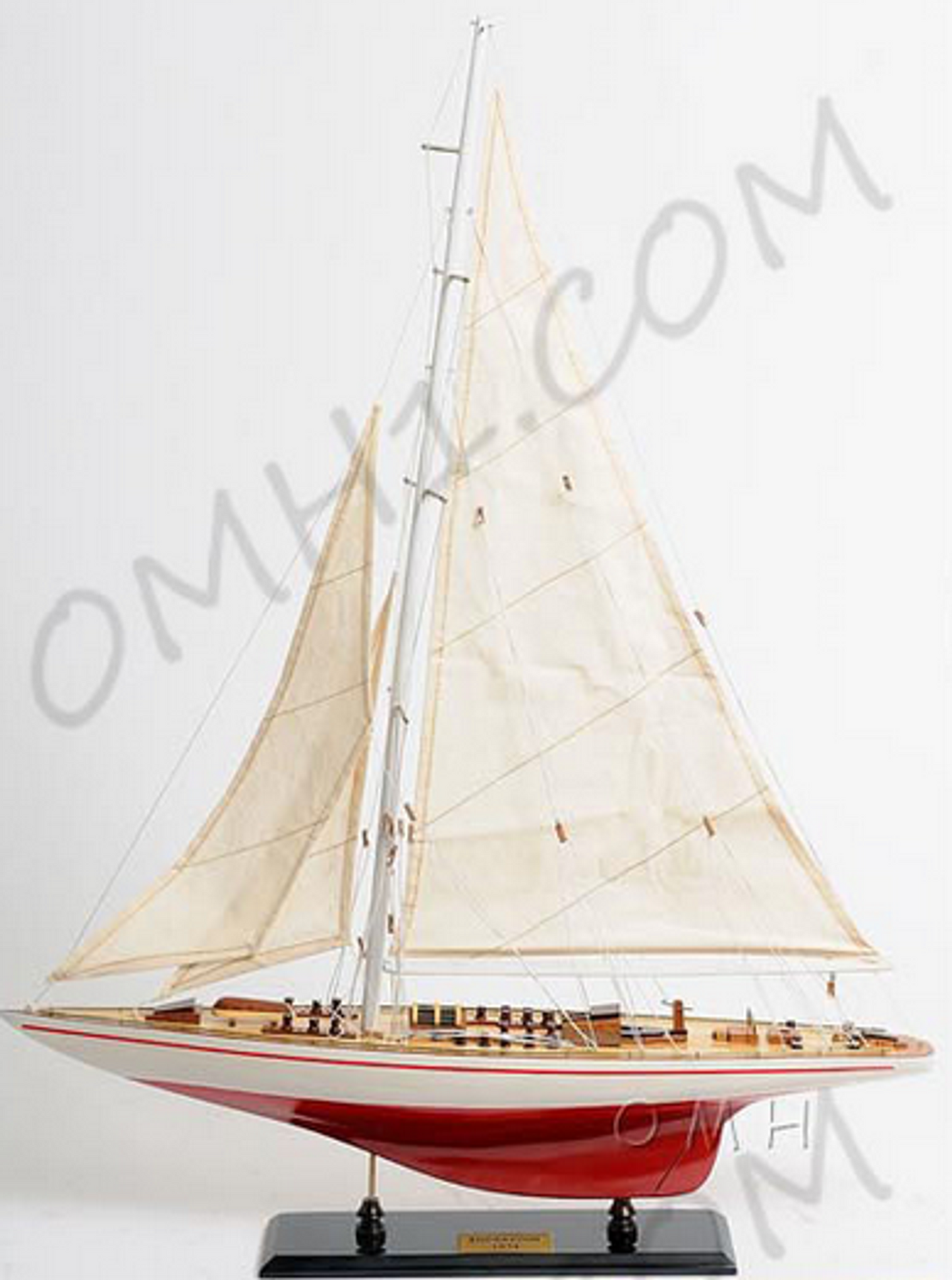 Painted Endeavour Model Sailboat, 24-Inch
