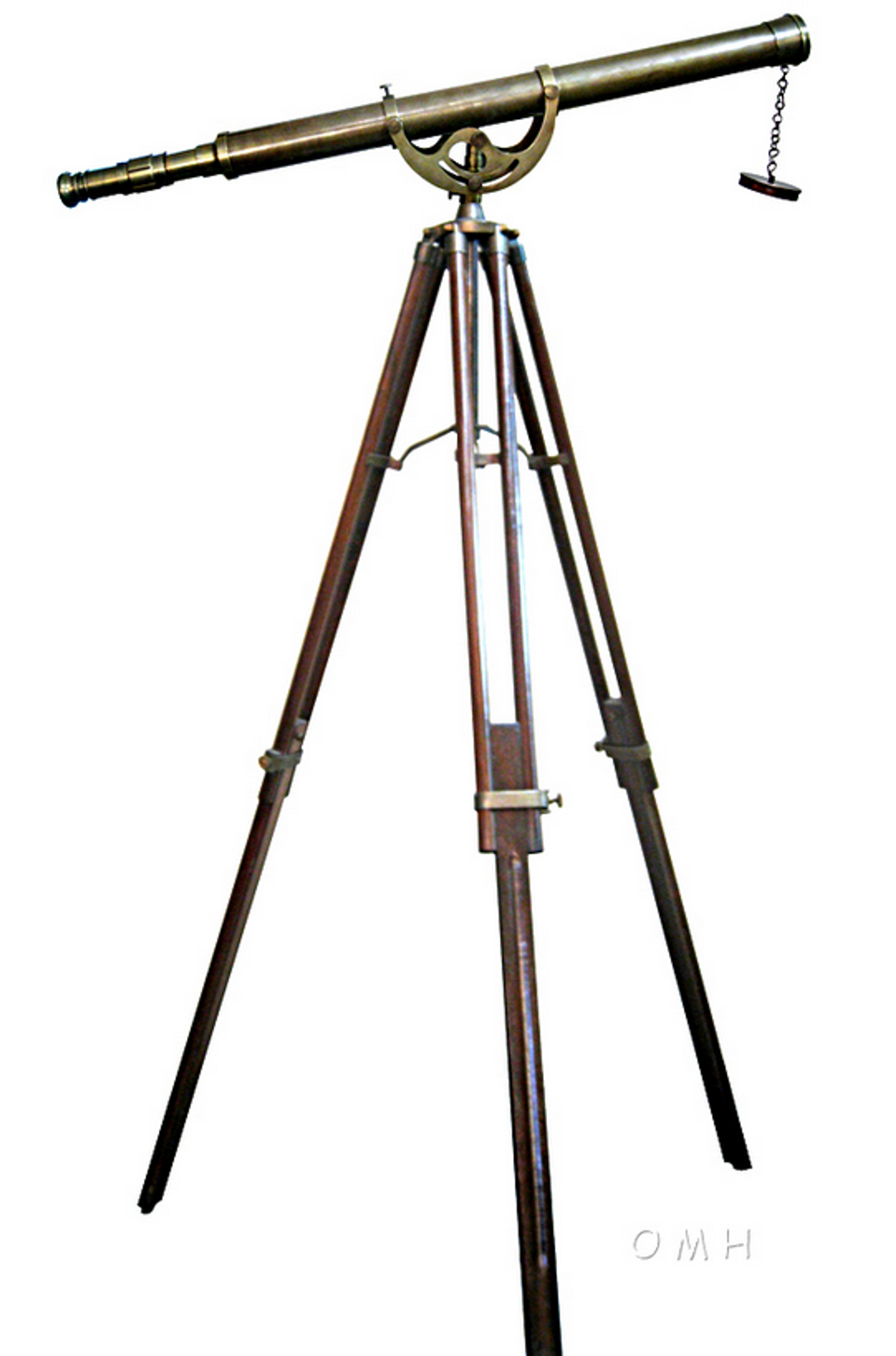 Harbor Master Brass Telescope with Rosewood Stand, 40"
