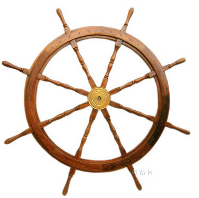 Rosewood Ship Wheel, 24-Inch