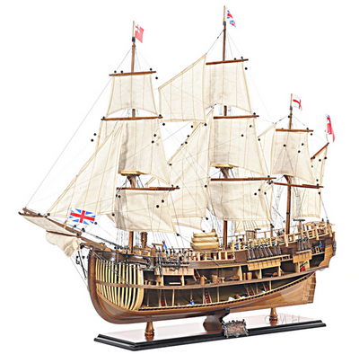 Exclusive Edition HMS Endeavour Open Hull Model Ship