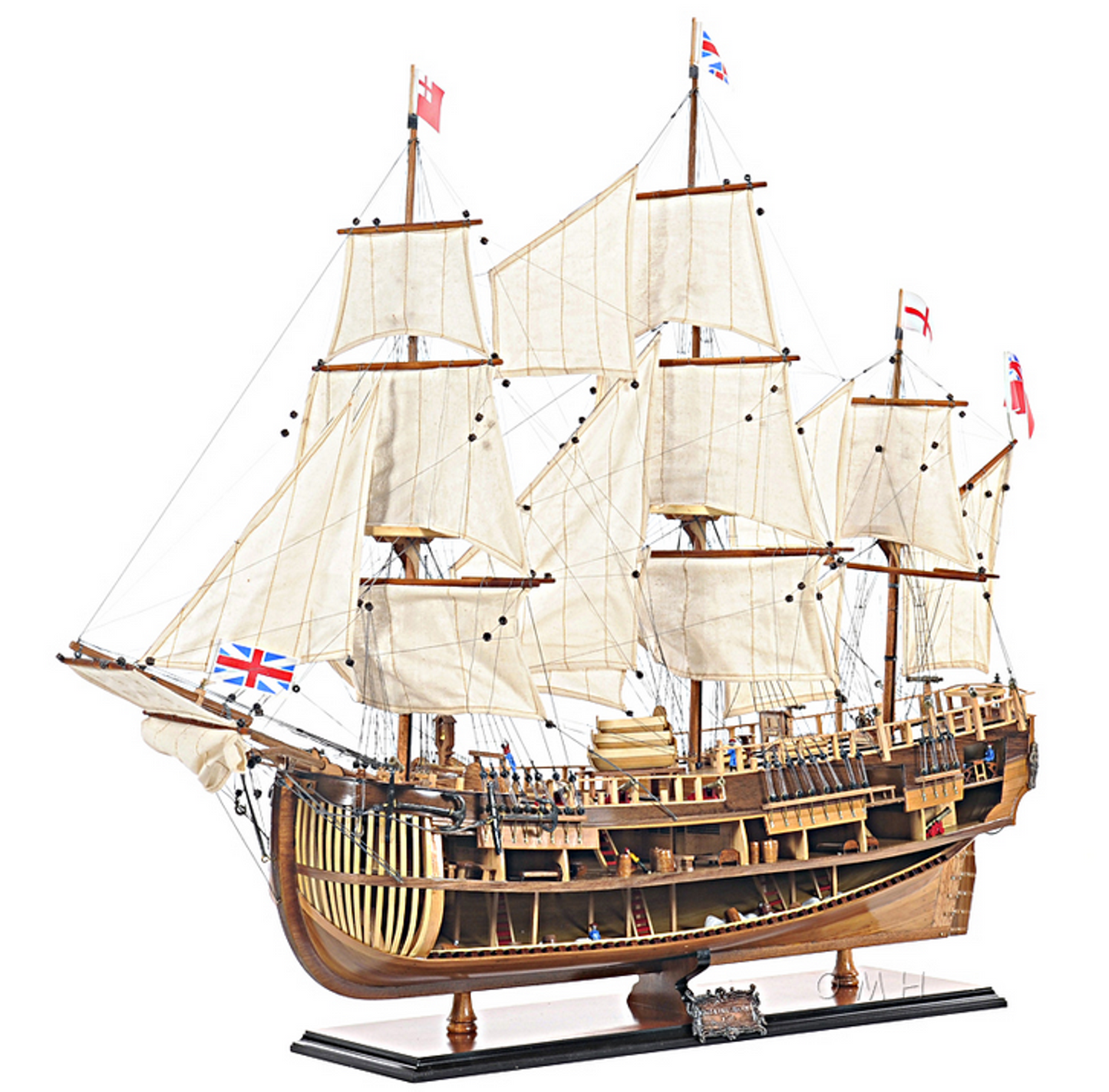 Exclusive Edition HMS Endeavour Open Hull Model Ship