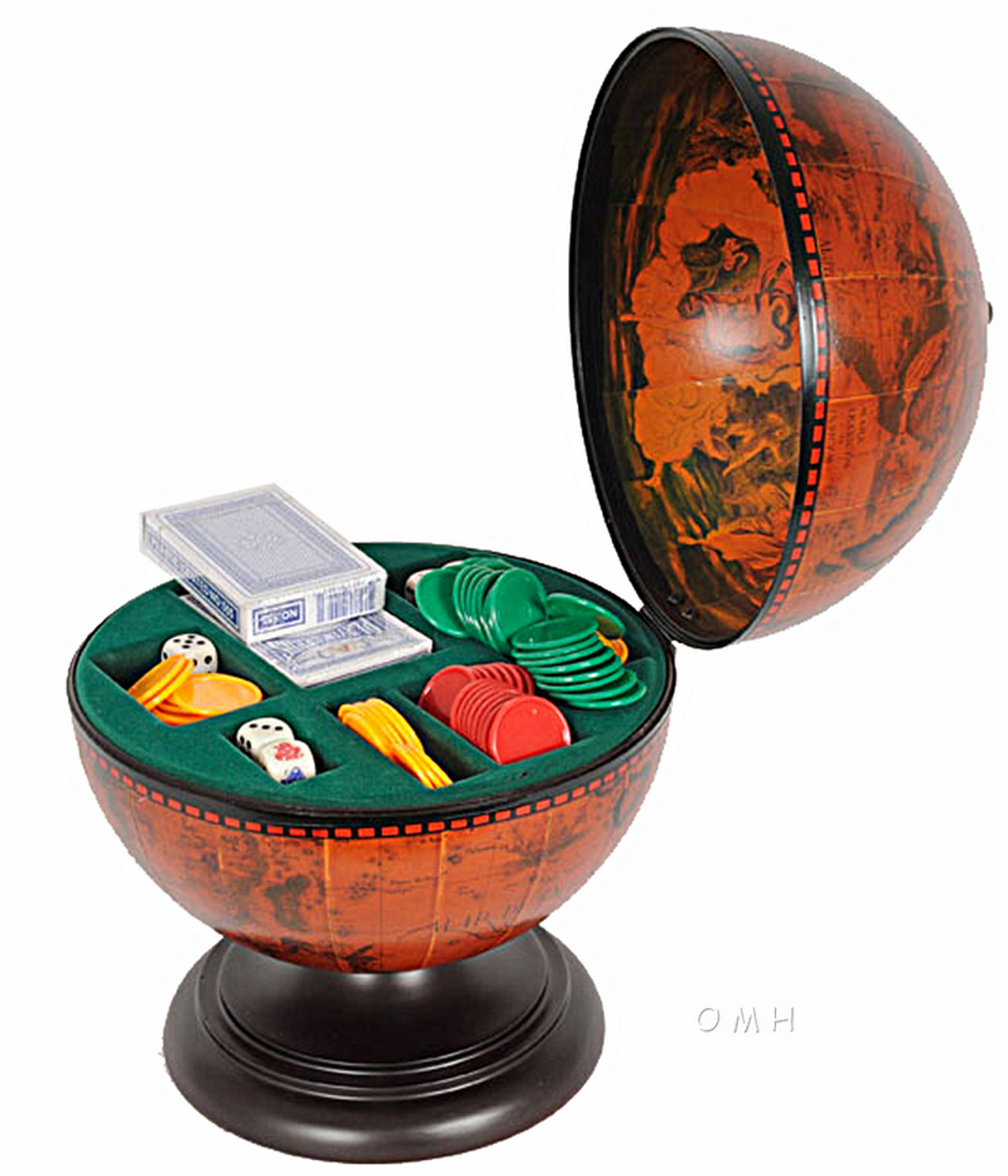 World Globe Poker Set