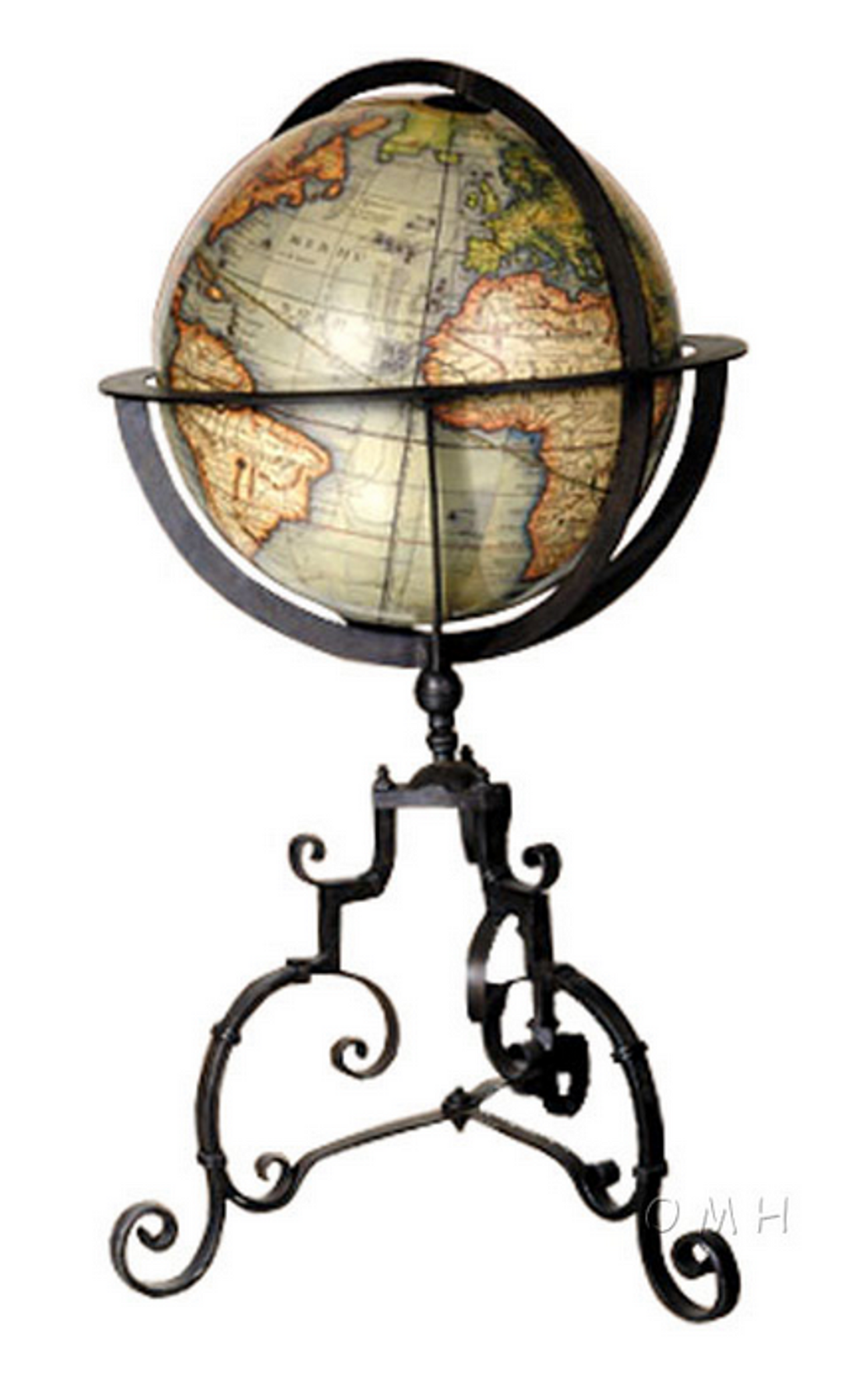 Desktop World Globe on Metal Tri-Stand