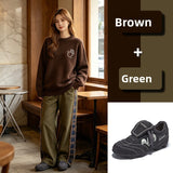 Womens Flip-Top Suede German Training Shoes