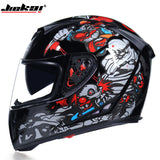 Full face bicycle helmet with dual lens