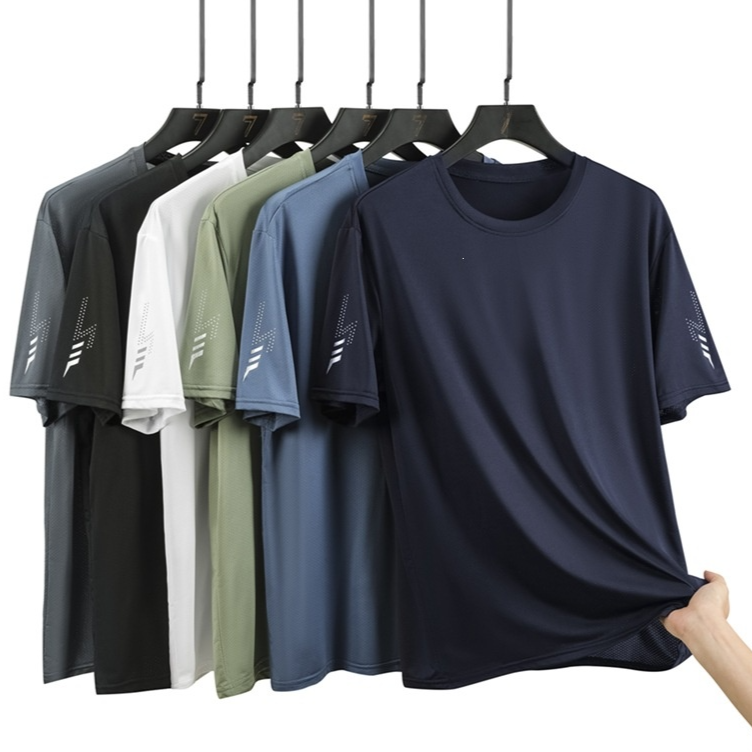 Men's Ice Silk Short Sleeve T-Shirt
