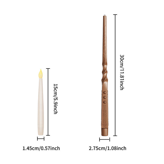 Halloween Floating LED Candle Lights with Magic Wand