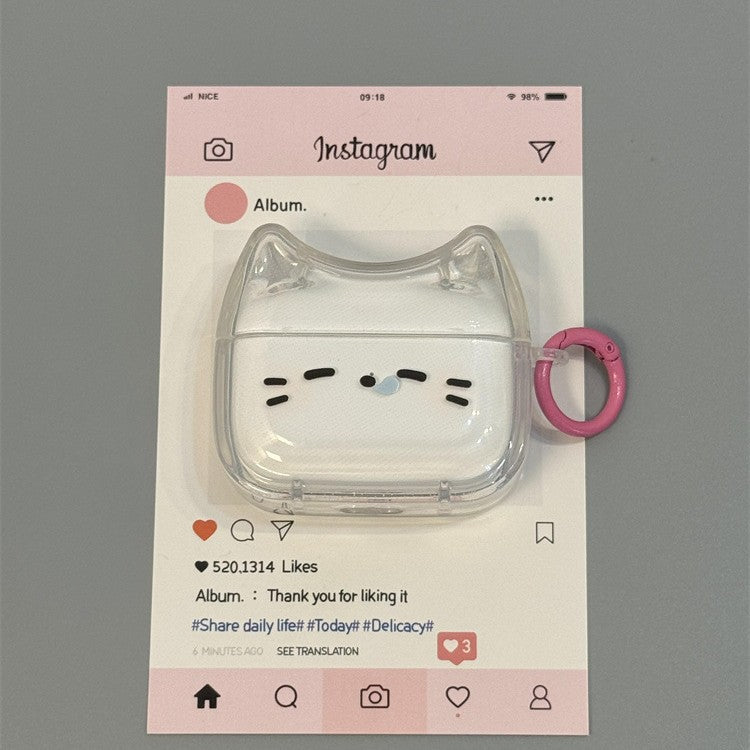Cute Sleepy Cat AirPods Protective Case