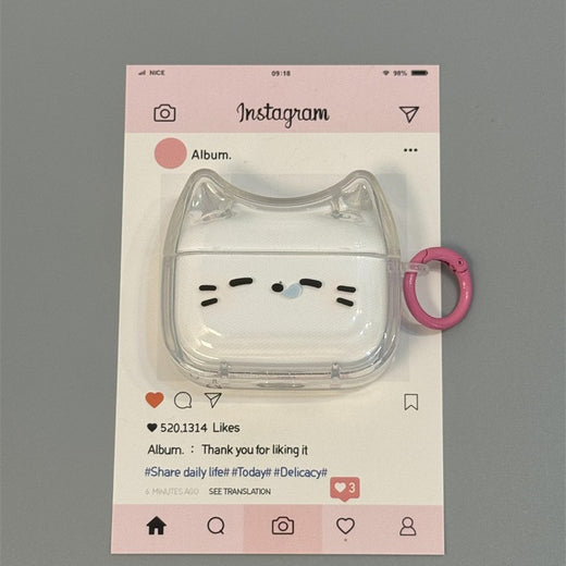 Cute Sleepy Cat AirPods Protective Case