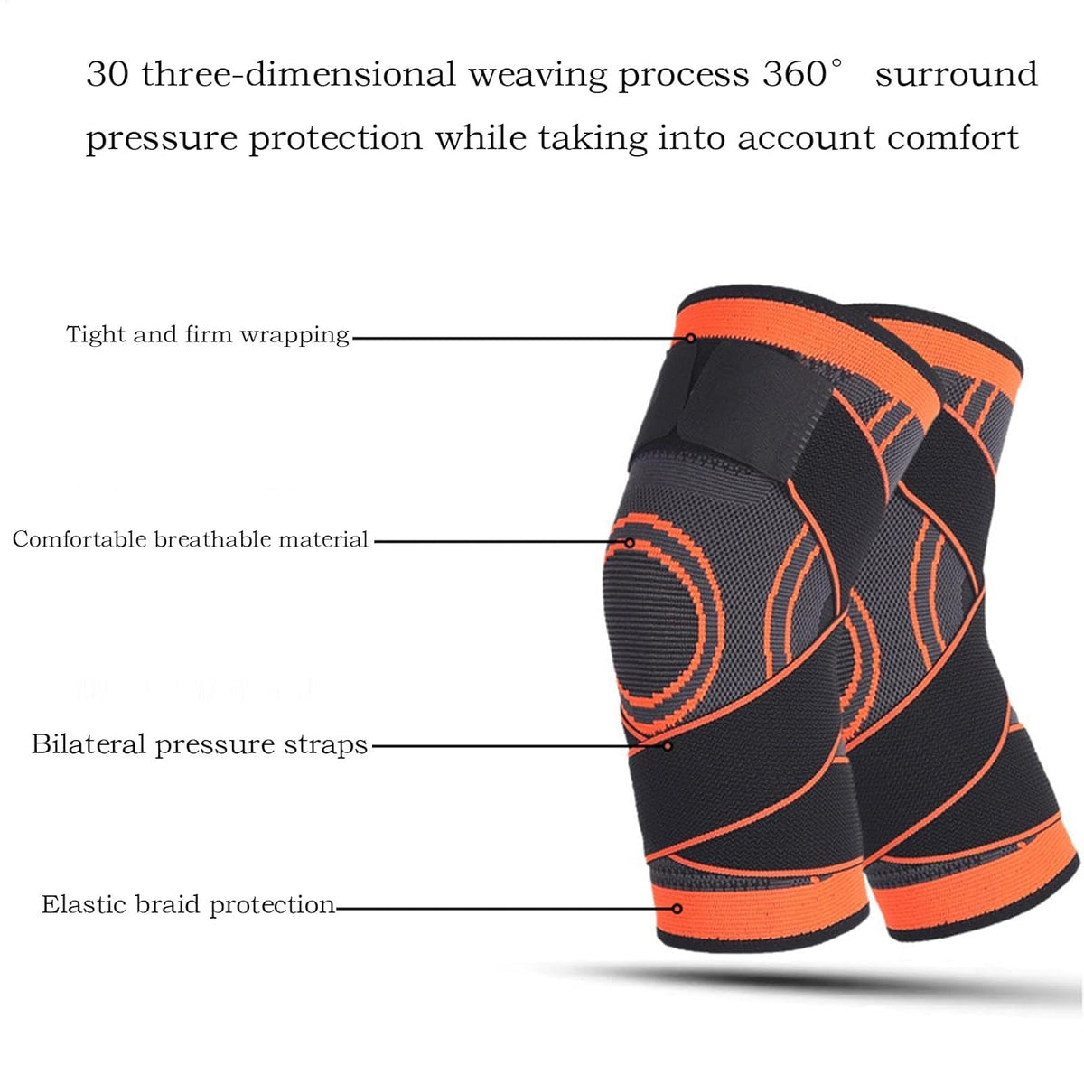 Adjustable Knee Support Wrap Compression Brace for Sports