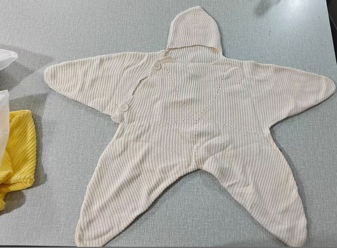 Baby Knitted Starfish Onesie with Hood