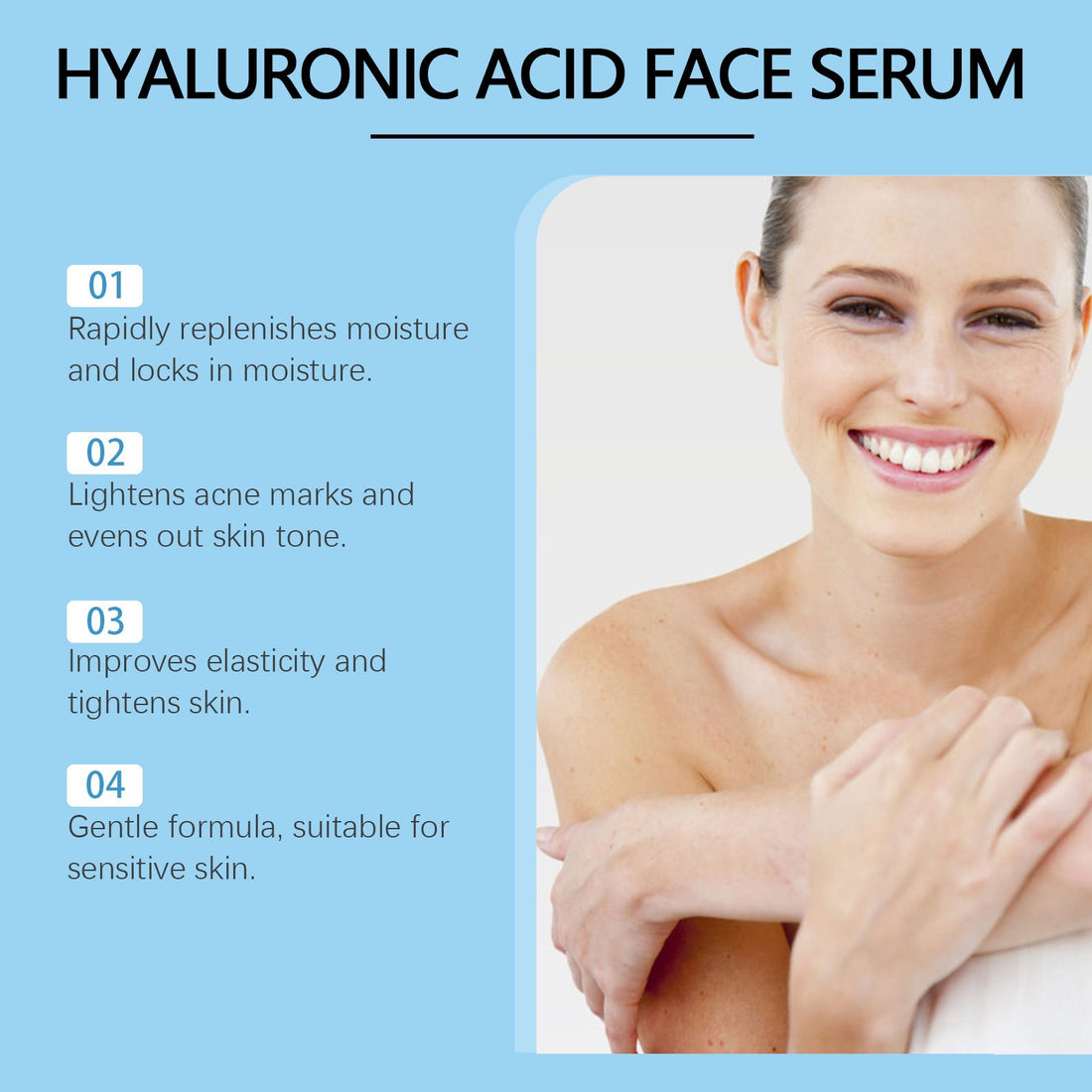 Hyaluronic acid roller essence to improve skin pores