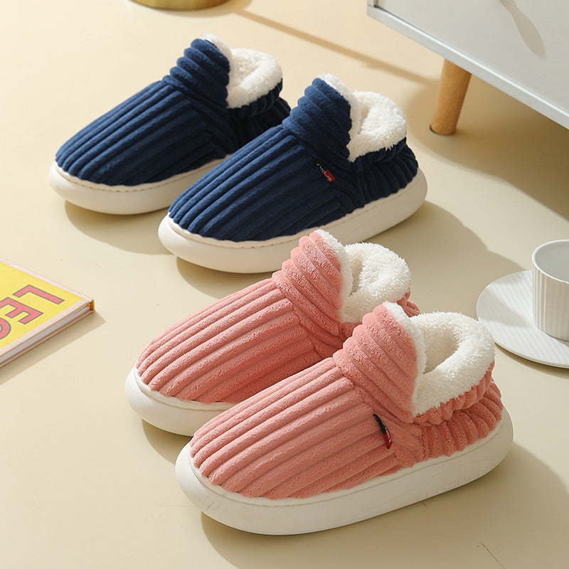 Men's and Women's Thick Bottom Anti-Slip Warmth-Resistant Household Slippers