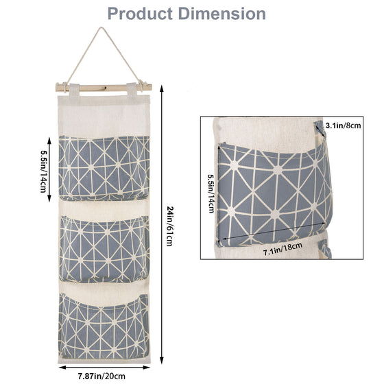 Grey hanging organizer dimensions