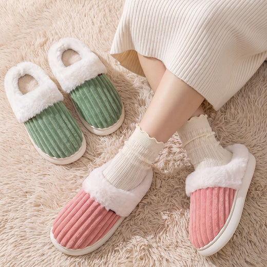 Womens Plush Indoor Slippers