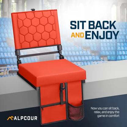 Folding Reclining Stadium Seat with Back Support