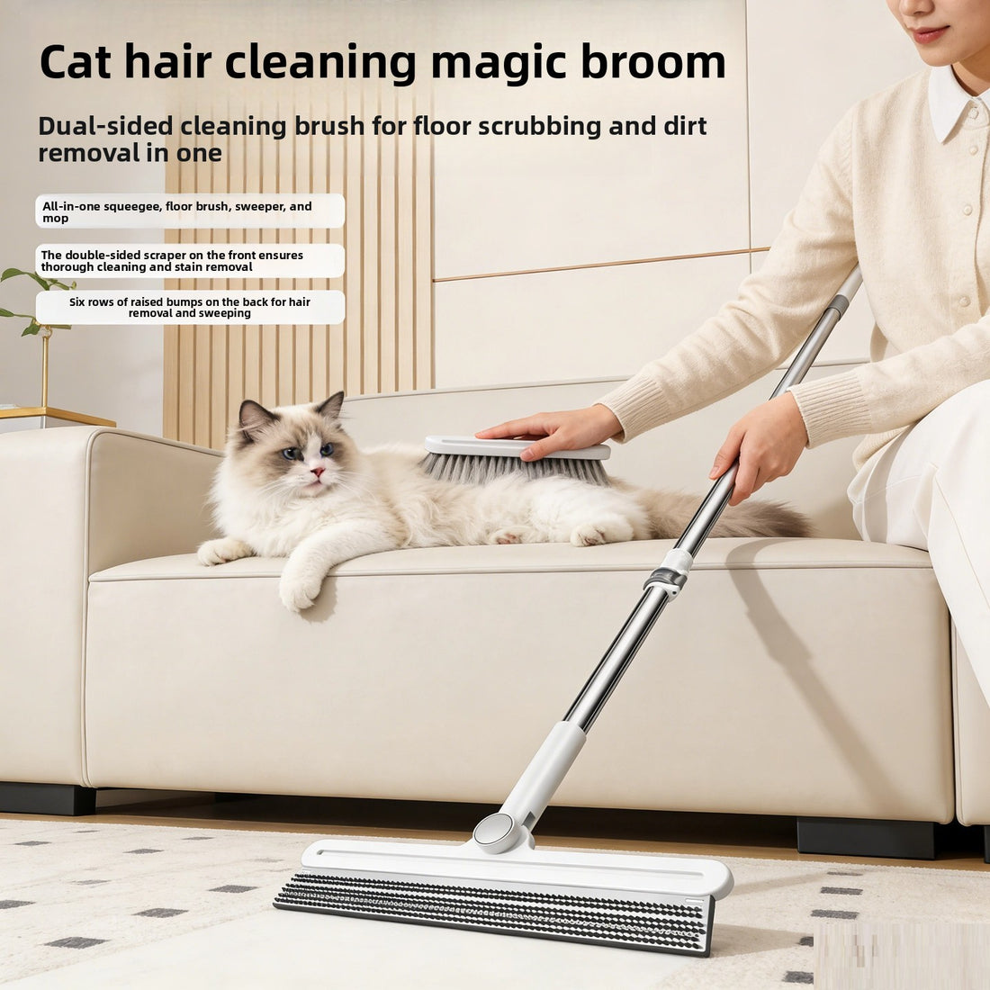 Pet Hair Removal and Dust Sweeping Magic Broom