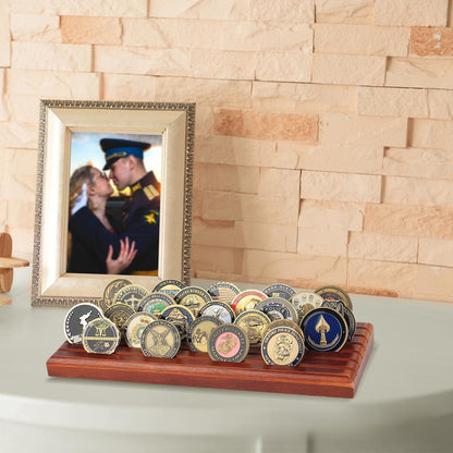 Wooden Multi Layer Coin Medal Display Rack