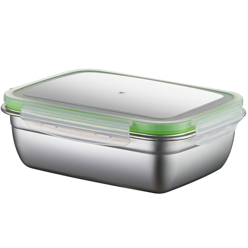 304 Stainless Steel Food Grade Crisper Box Sealed Rectangular Storage Container