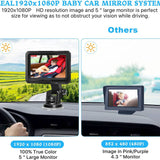 4.3 Inch HD Car Baby Monitor with Night Vision