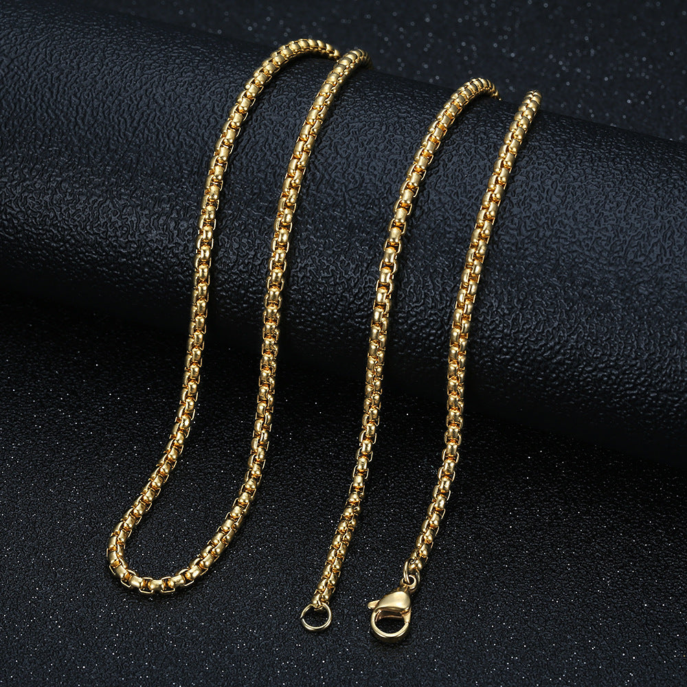 Stainless Steel Gold Plated Saint Jude Pendant Necklace