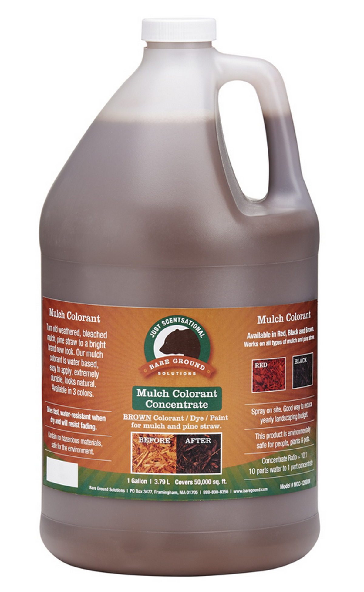 Brown Bark Mulch Colorant Concentrate, One Gallon