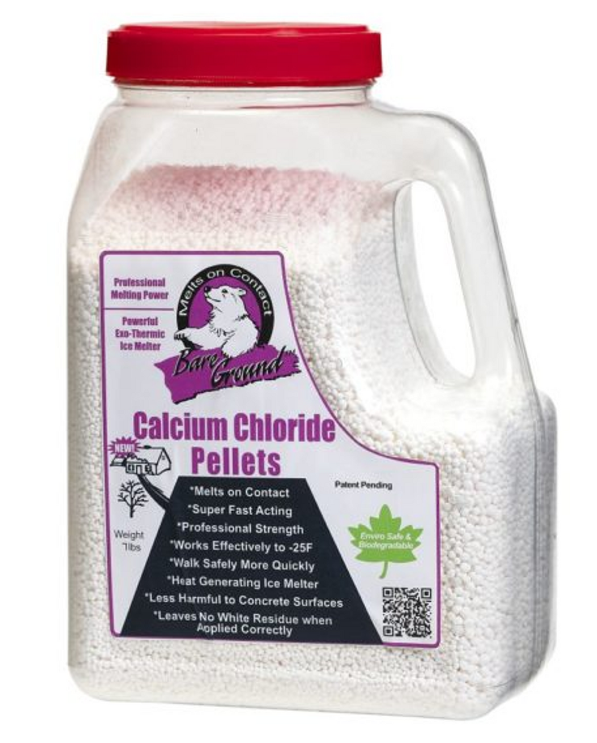 Bare Ground Calcium Chloride Pellets, 7 lb Jug