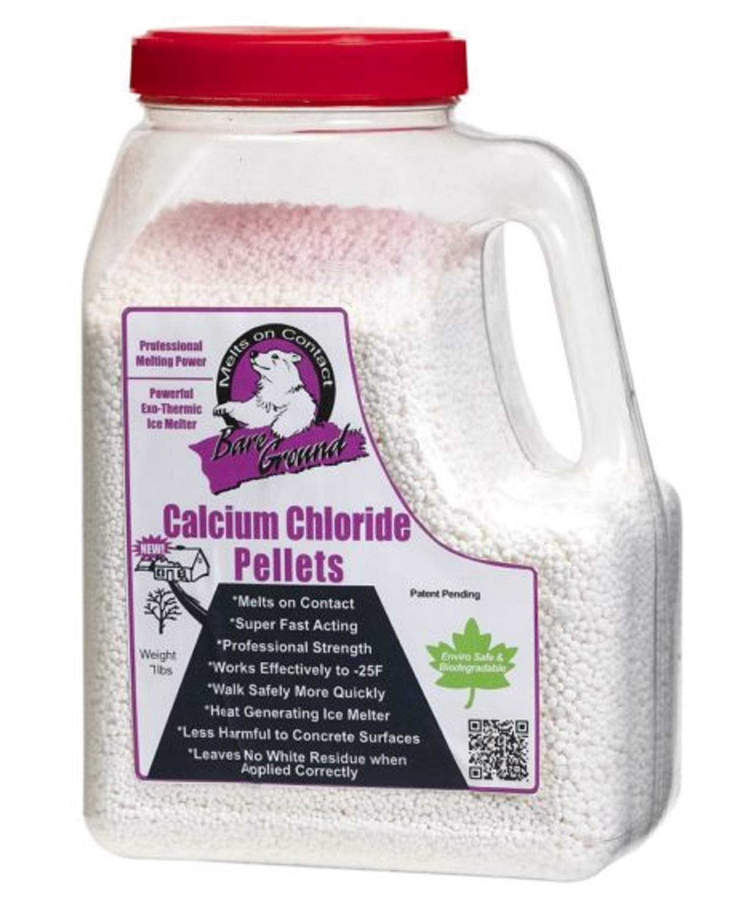 Bare Ground Calcium Chloride Pellets, 7 lb Jug