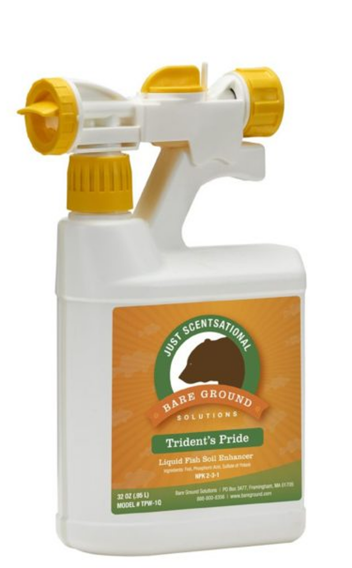 Trident's Pride Liquid Fish Fertilizer, 1 Quart with Hose-End Sprayer