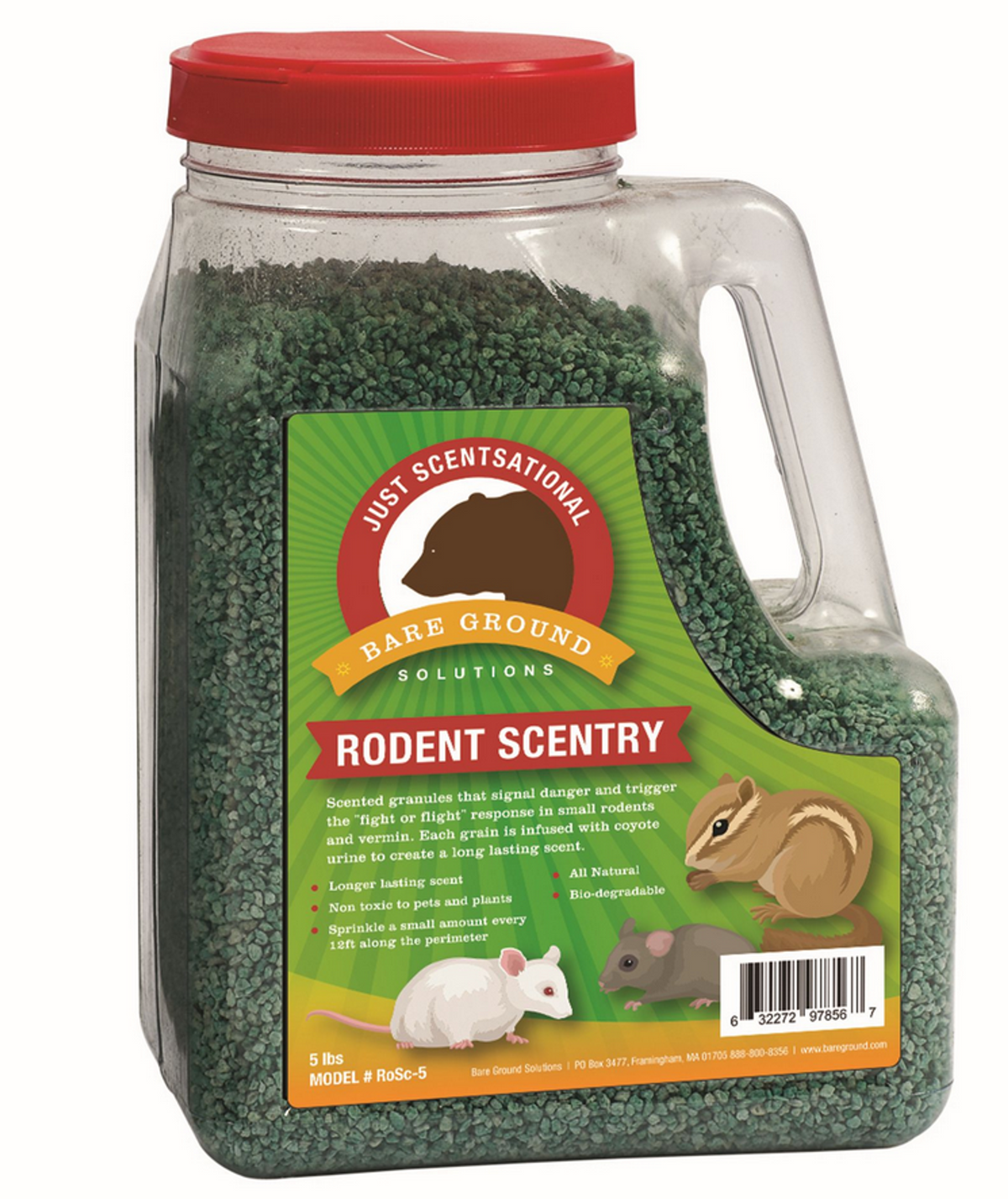 Just Scentsational Rodent Scentry Granular Repellent, 4 lb Jug
