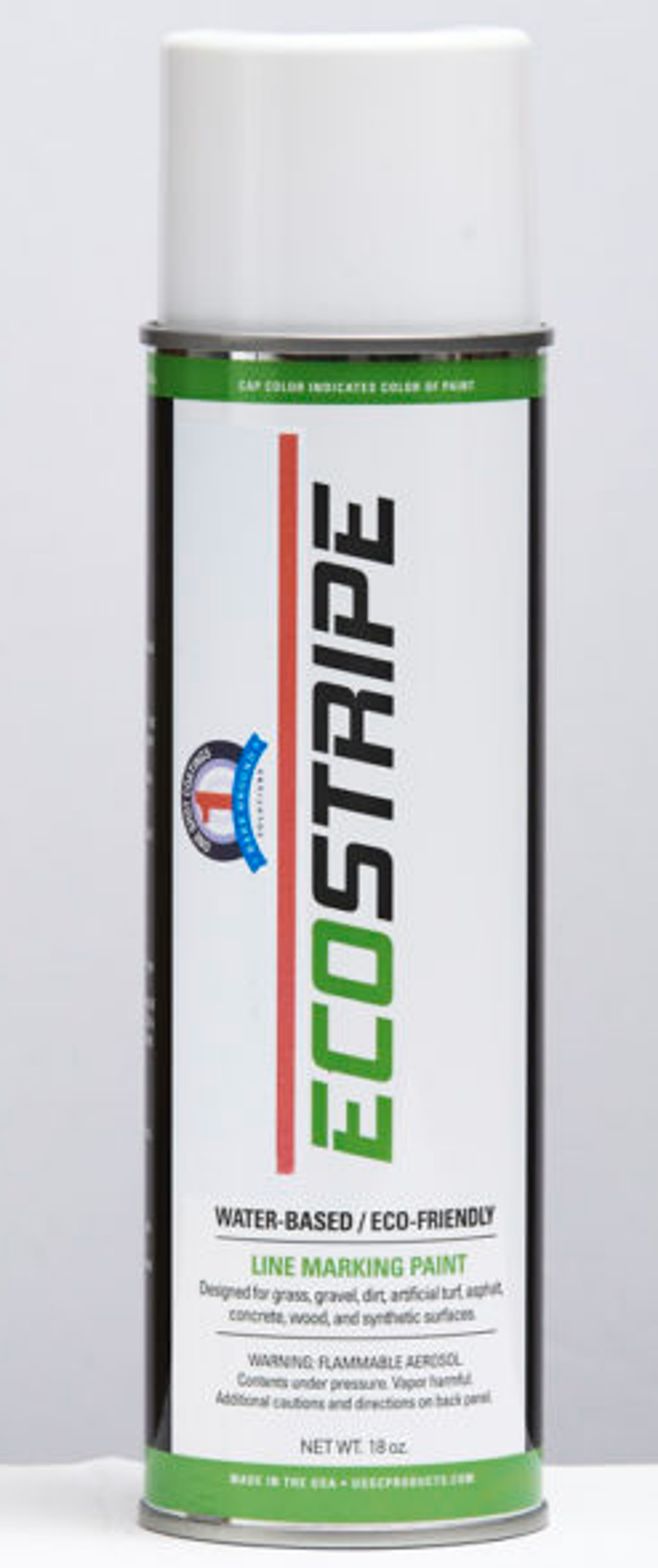 1 Shot Eco-Stripe Water-Based Field Marking Paint, 18 oz White