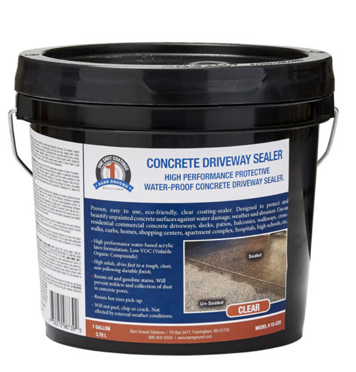 1 Shot Clear Concrete Sealant, 1 Gallon