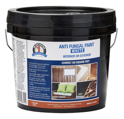 Bare Ground 1 Shot Anti-Fungal Paint, White (1 Gallon)